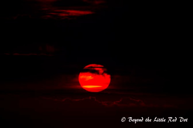 The sun appeared for around 10 minutes before it was hidden by the clouds.