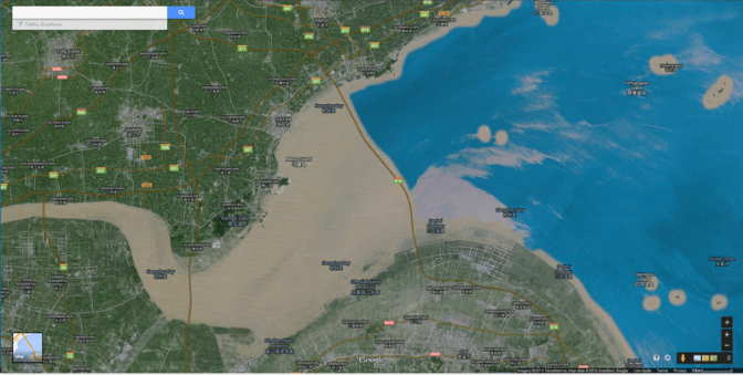 View from Google Maps showing the bridge's span.