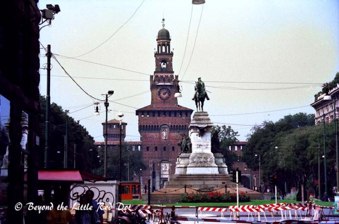 The Castello Sforzesco. It is not far from Duomo Square and can beeasily reached by walking.