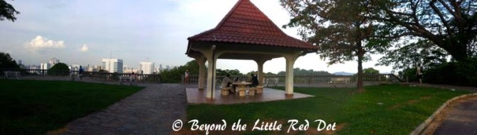 The summit of Telok Blangah Hill offers a panoramic view of Singapore.