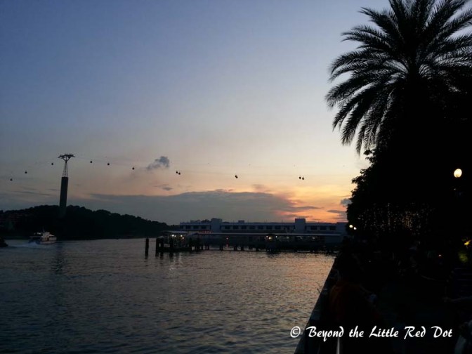 Enjoying the sunset at Vivocity after completing the hike.