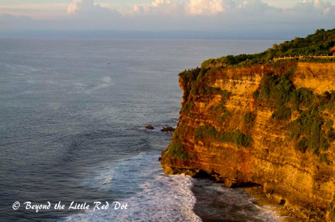 As the sun set, the cliffs started taking on an orange glow.