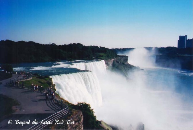 The view of the Niagara Falls from the US side.
