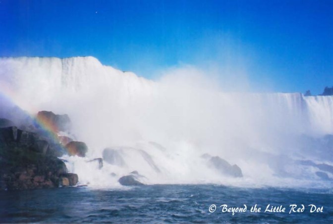 Feeling the power of the falls as we drew nearer to it.