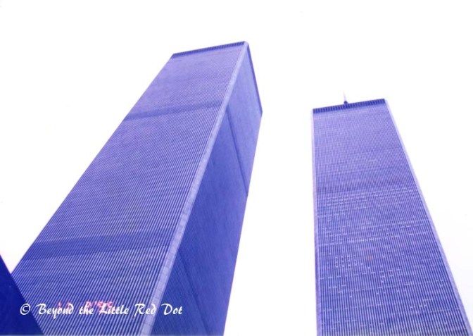 The twin towers of the World Trade Center.