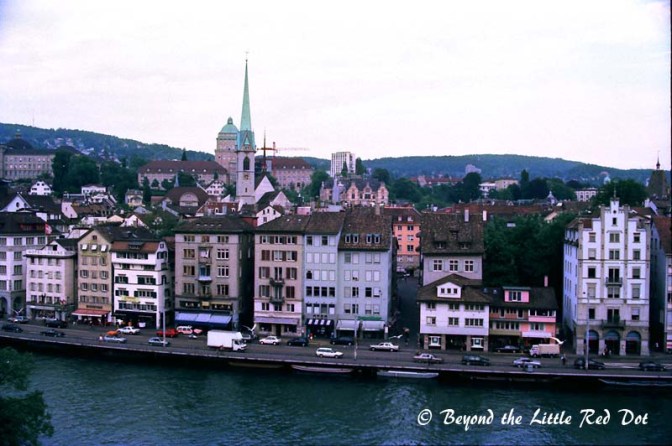 The other part of the Old Town with the Zurich University Library in the distance.