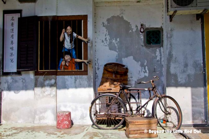 I like the way he depicts children interacting with everyday objects.