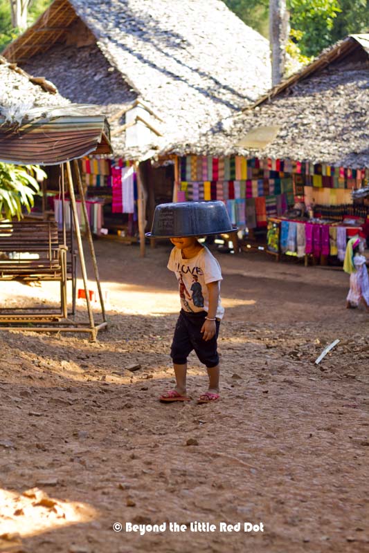Boys and men were mostly absent, although I did see this boy having fun by himself.