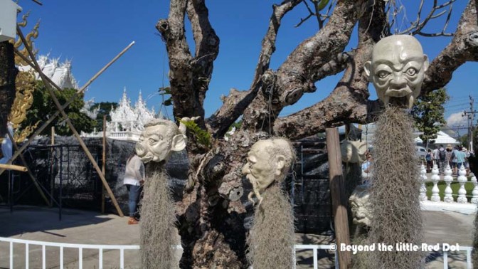 The grounds around the temple are filled with figures and sculptures which are most of the time jarring and awkward to look at. Some of them are downright scary.