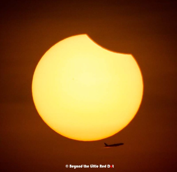 The Sun had just risen for not more than 10 minutes before the eclipse started.