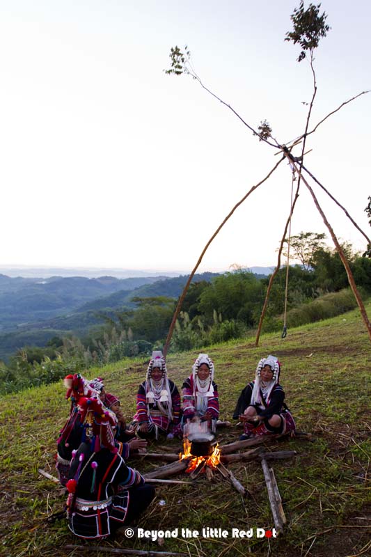 One of the Akha traditions is the Swing Festival, also called the Akha New Year. A giant swing is erected and the Akha will swing on it.
