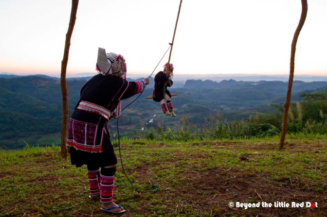 Kids enjoy the swing the most.