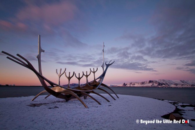 Perhaps the most famous sculpture in Reykjavik is the Solfar or Sun Voyager.