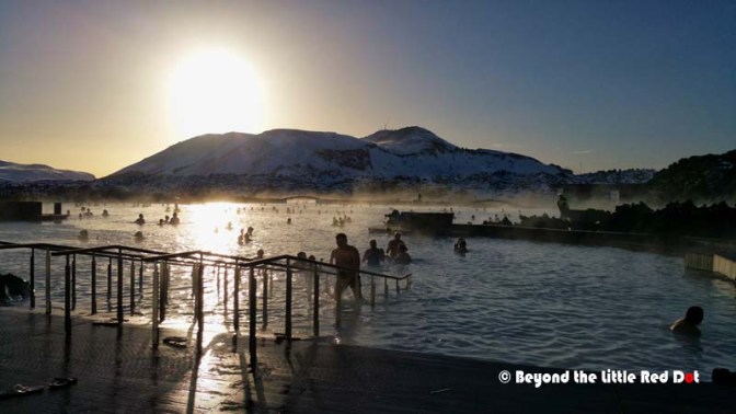 Taking a quick photo before I had to run in my swimming trunks in 0°C to the warm water.