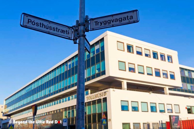 The weekend flea market is in the white building in the background. 