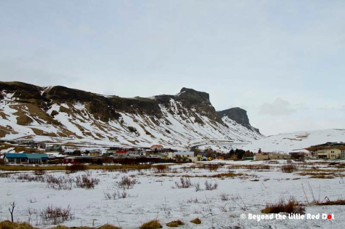 The village of Vik. Really a one street town, but it's a good resting point for short stays and enjoying the black sand beaches around it.