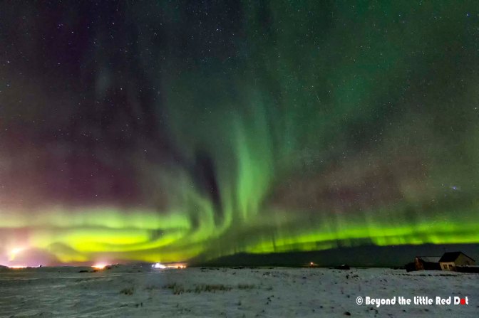 Forecasts can change and for our first night, it called for a level 3 Aurora, but it gradually developed into a stronger level through the night, until the whole sky was covered in light.