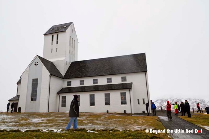Many church buildings have stood here. Some were destroyed and then later rebuilt. The current church building was built in 1963 and is actually rather modern.
