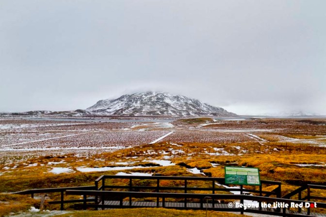 A very nice view of the mountains from Skálholt's lookout point.