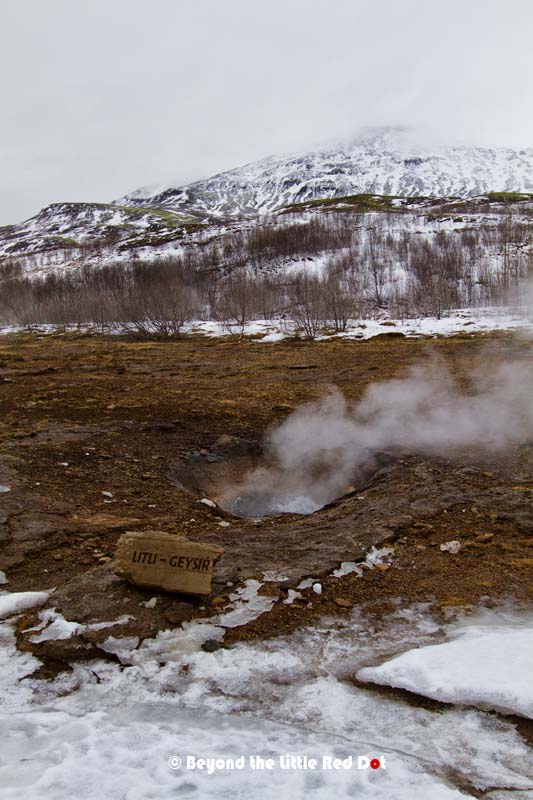 While walking towards Strokkur, we passed by Little Geysir. It's more like a small pool of boiling water.