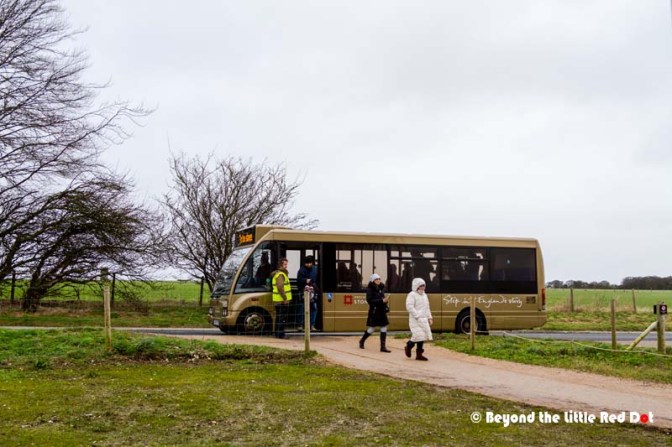 The free shuttle bus that ferries visitors from the Visitor Centre to Stonehenge and back.