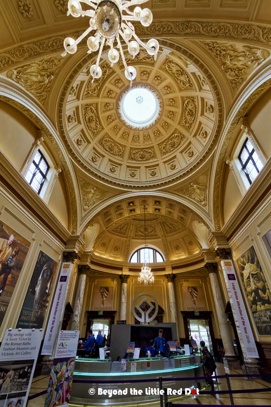 The main entrance to the Roman Baths. You can buy the tickets here.