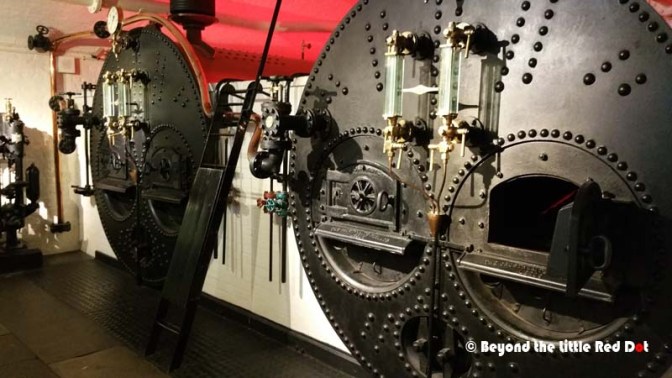 The old steam boilers that powered the bridge's lifting mechanism in the past. 