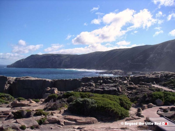 The granite cliffs near The Gap with spectacular views of the coast and Southern Ocean.