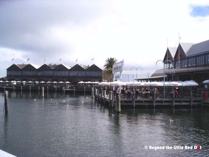 The harbor with shops and seafood restaurants galore.