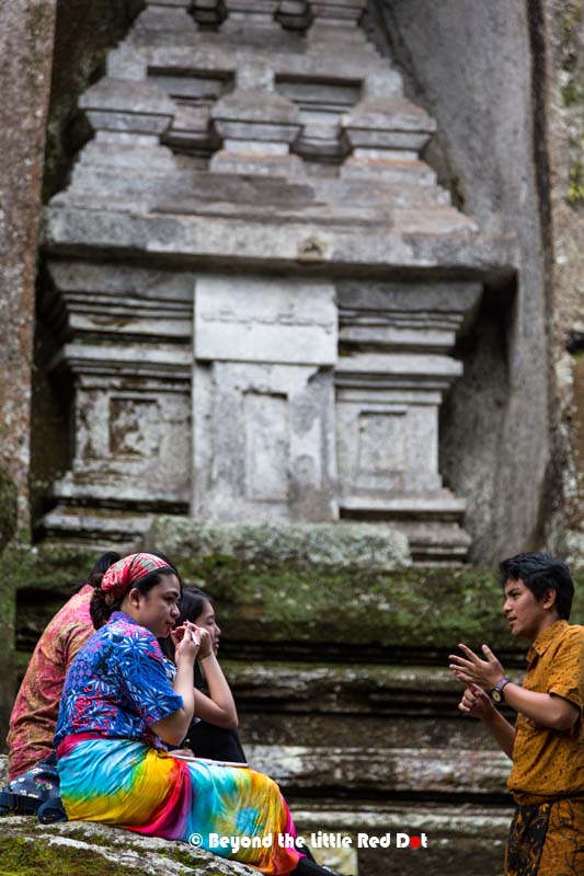 These local artists were discussing the history of the place.