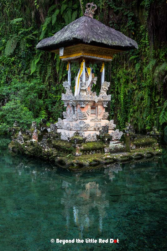 A shrine in the middle of the holy pool. No one is allowed to enter this pool except the priest.