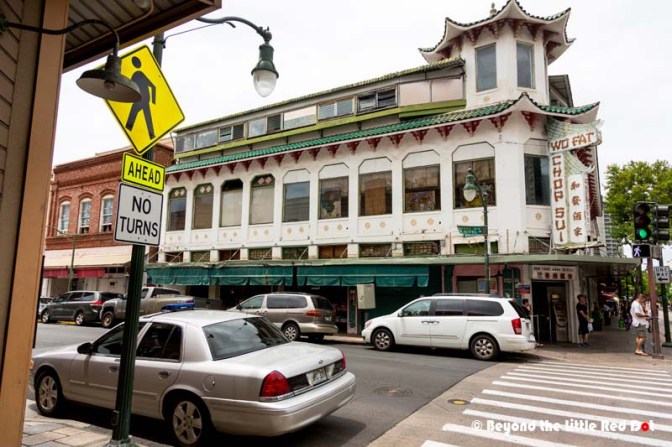 The streets of Chinatown in Honolulu. 