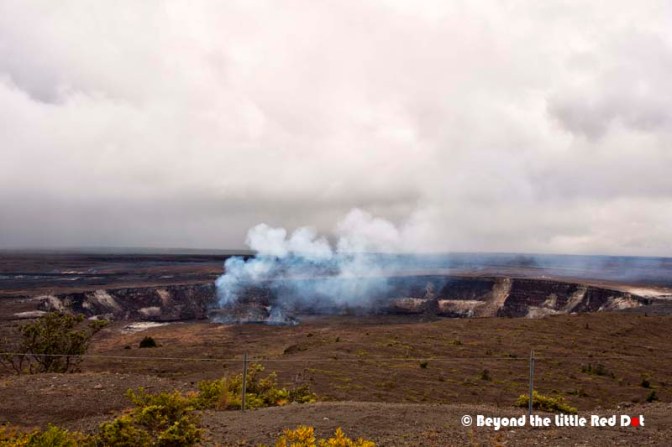 Kilauea crater by day. It doesn't look as impressive compared to the night photos. You can't see the lava glow in the day.