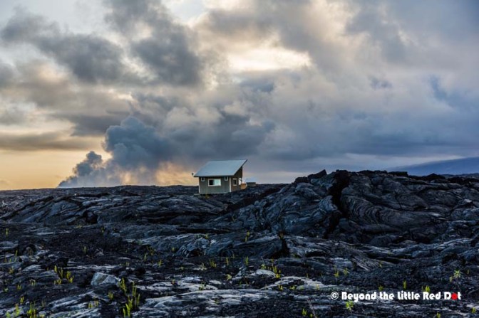A surreal landscape greeted us. Old lava flows had covered several towns over the years. The residents built shacks on top of the lava just to claim their old land.