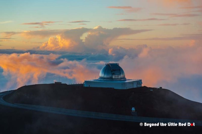 We were way above the clouds, with the Sun hidden below.