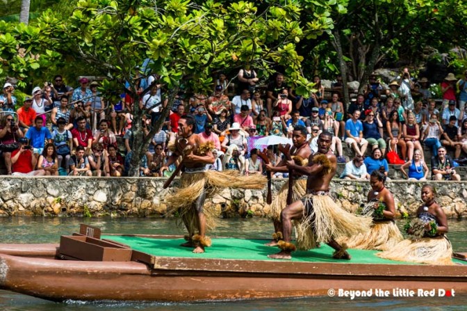 The canoe pageant which shows off the various dances of the Polynesians.