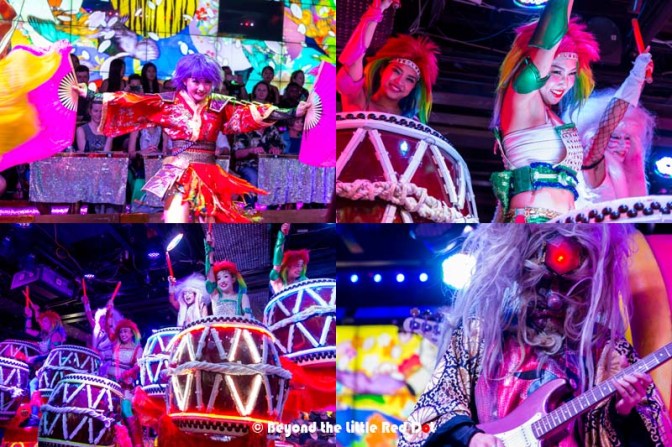 There is no story line to the performances. They are just meant to entertain the audience with flashy costumes and sets.