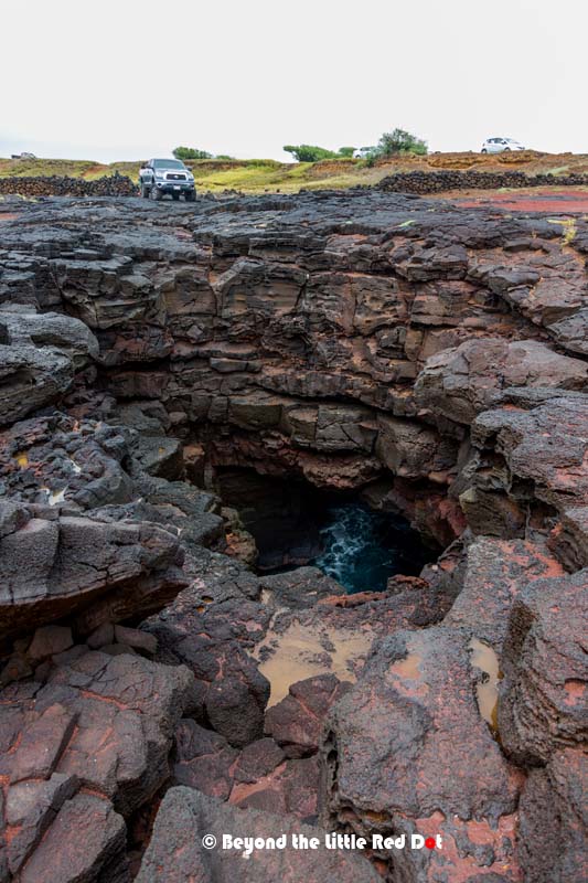 There a couple of large holes here, and I wouldn't drive off road here unless you are a local and know the terrain well.