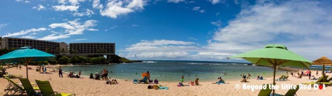 Keep driving north and you will come to Turtle Bay. There is a resort here, as well as, a public beach.